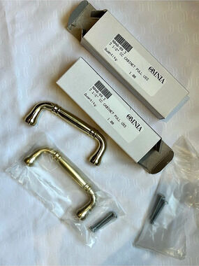 (2) Omnia Traditions 3 1/2” Cabinet Pull 9040/89 Gold